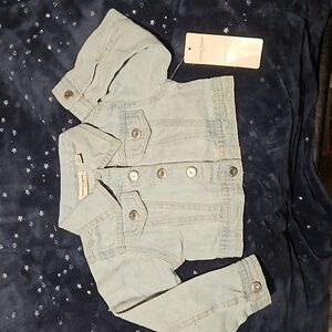 Nanette Lepore Girls Light Blue Jean Jacket